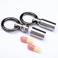 thumbnail image 4 of Tiny Titanium Keychain Pill Holder Case Waterproof Fob Travel Pocket Organizer, 4 of 9