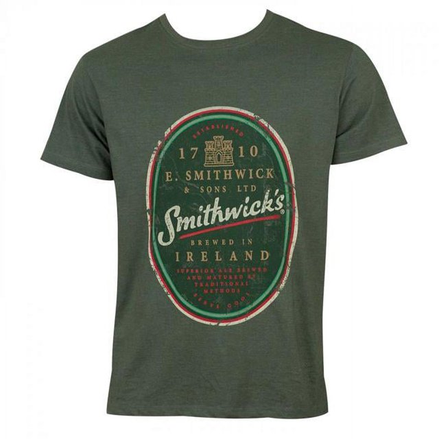 Smithwicks 36102-Large Smithwicks Mens Green Distressed T-Shirt - Large