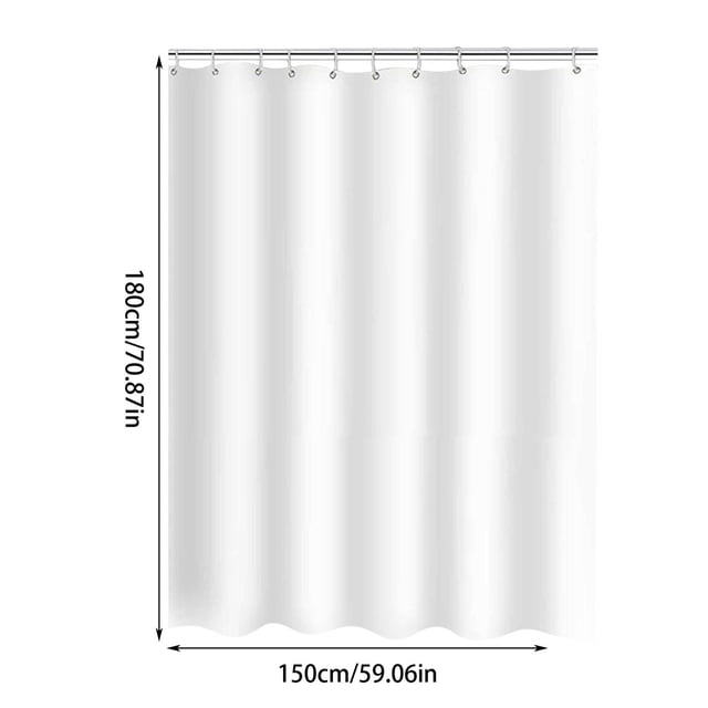 SDNall Doublure de Rideau de Douche en Tissu, Polyester Imperméable et à Séchage Rapide avec Entête Renforcé et Oeillets Résistants à la Rouille pour Salle de Bain