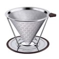 thumbnail image 1 of Lubelski Stainless Steel Home Coffee Filter Reusable Pour Over Dripper Non-slip Strainer, 1 of 7
