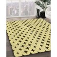 thumbnail image 3 of Ahgly Company Tapis d'Intérieur Lavable en Machine Carré Transitionnel Jaune Soleil, 5 Pieds Carré, 3 of 7
