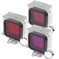 thumbnail image 1 of Ensemble de Filtres de Plongée, 3 Pcs Filtre de Plongée Rouge Rose Violet Filterfor Go Pro Hero Installation Sans Effort, 1 of 12