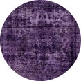thumbnail image 1 of Ahgly Company Indoor Round Abstract Orchid Purple Persian Area Rugs, 5' Round, 1 of 6