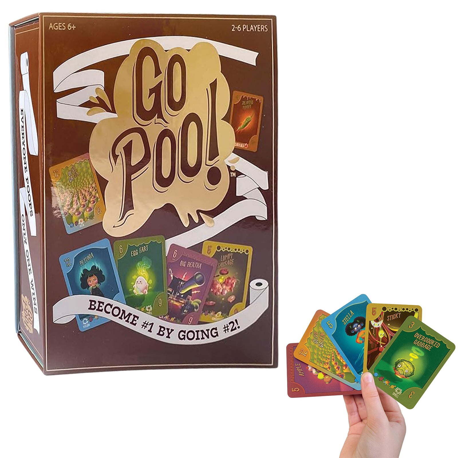 Gift Toys House of Cards: Go Poop Game Cards Paper House: Go Poo! The Game Out Loud Funny Card Game Family Game Night Hilarious Toilet Humor Adults Kids Age 6+ 26 Players a box of cards