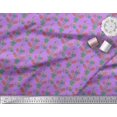 thumbnail image 2 of Soimoi Moss Georgette Fabric Leaves & Floral Printed Fabric 1 Yard 42 Inch Wide, 2 of 3