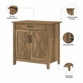 thumbnail image 3 of Bush Furniture Key West Secretary Desk with Keyboard Tray and Storage Cabinet in Reclaimed Pine, 3 of 5
