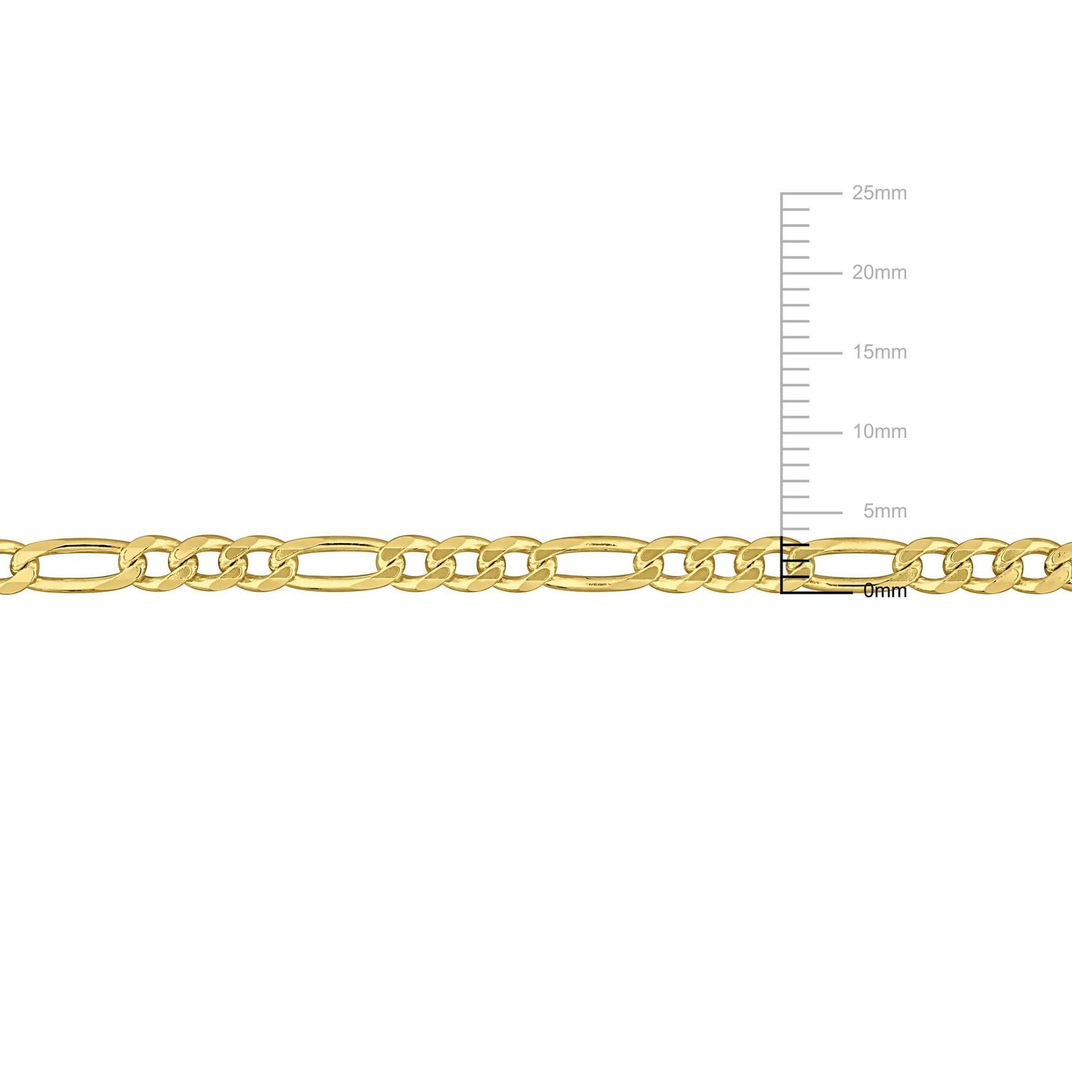 Collier figaro de Miabella en argent sterling plaqué or jaune 18K