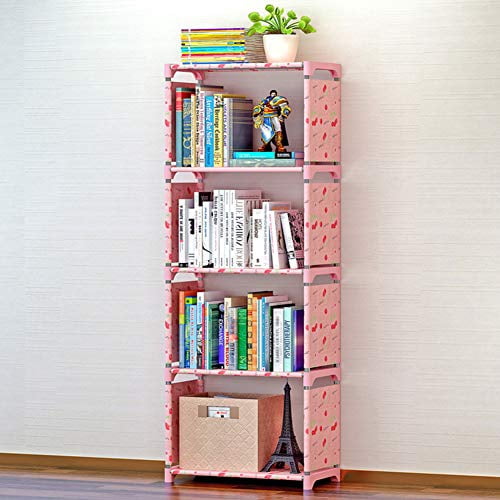 FastUU Bookshelf Book Rack Large Storage Multi Layer Small Shelf Practical Office for Home Living Room for Bedroom(Lucky Cherry)