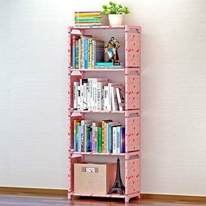 FastUU Bookshelf Book Rack Large Storage Multi Layer Small Shelf Practical Office for Home Living Room for Bedroom(Lucky Cherry)