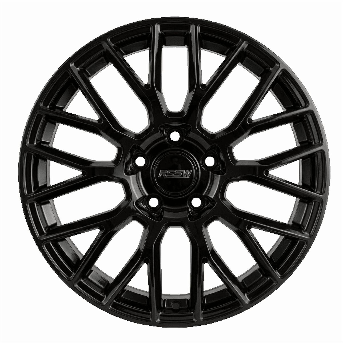 RSSW Monza 18X8 jante en alliage noir brillante avec entraxe 5