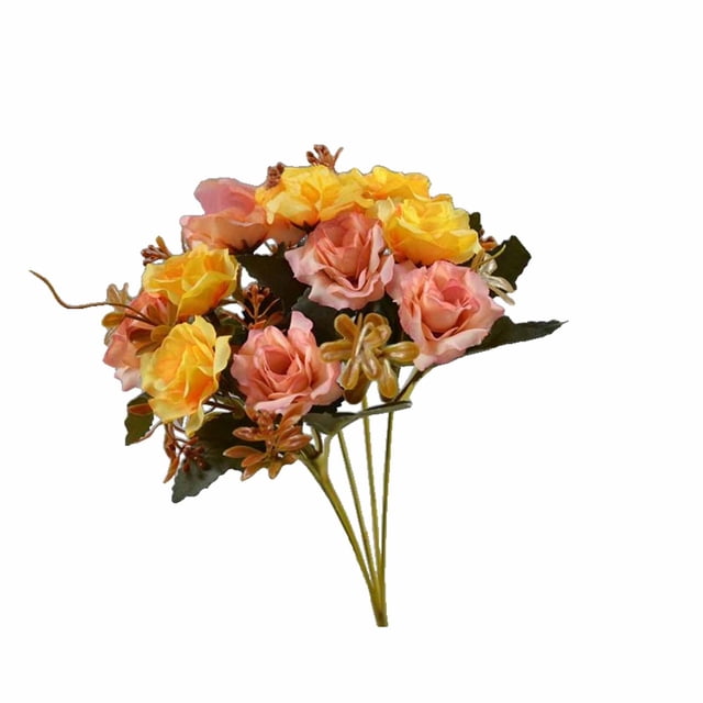 Birdeem High-End Artificial Flowers Diamond Rose Artificial Flowers 5 Forks 10 Mini Roses Home Decoration Plastic Flowers