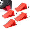 thumbnail image 1 of 4PCS Wheel Chocks, Heavy Duty Wheel Chock with Rope, AntiSlip Hard Plastic Tire Chock Block Wheel Stoppers Easy Removal for Trucks Trailer RV Campers, 1 of 7