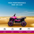 thumbnail image 4 of Aosom 12V Kids ATV with Music, Headlights, High & Low Speed, Pink, 4 of 10