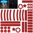 thumbnail image 1 of maskred 42 Pcs Autocollants Réfléchissants pour Vélo Réflecteur de Moto Réflecteur d'Avertissement de Cyclisme Ruban Autocollant de Cyclisme Rouge, 1 of 1