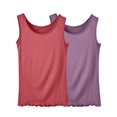 thumbnail image 1 of Lmnyox Débardeurs pour Femmes, Lot de 2, T-Shirts Basiques Sans Manches, Doux et Confortables, d'Été, Col Rond, Chemises Unies, Grande Taille, 1 of 1
