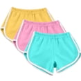 thumbnail image 2 of Timegard 3pc Womens Yoga Short Elastic Waisted Summer Athletic Running Active Sports Shorts Sweatshorts, 2 of 7