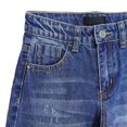 thumbnail image 2 of KIDSCOOL SPACE Girl Jeans,Kid Ripped Wide Leg Slim Fit Fashion Denim Jeans Pants,Deep Blue,8-9 Years, 2 of 6