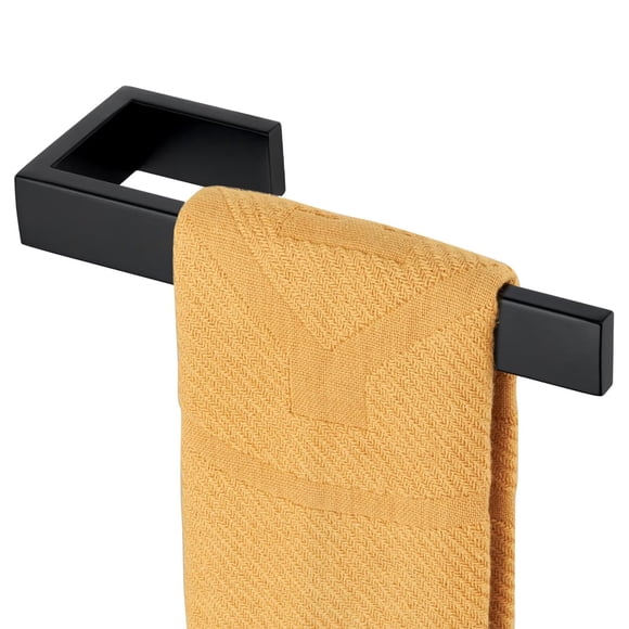 KOKOSIRI Hand Towel Bar Matte Black Bathroom Towel Holder Wall Mounted Kitchen Towels Shelf Bath Accessories Stainless Steel, B3009BK