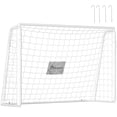 thumbnail image 2 of Soozier 6ft x 4ft Soccer Goal Net with Metal Frame, Easy Assembly, White, 2 of 10