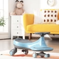 thumbnail image 3 of Gymax Wiggle Car Ride-on Toy w/ Flashing Wheels for Toddlers & Kids Blue, 3 of 10