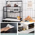 thumbnail image 4 of Giantex Bar Cabinet, Wine Storage Cabinet w/Detachable Glass Holder & Wine Racks, Kitchen Bakers Rack, Black, 4 of 6