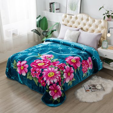 JML Queen Size Fleece Blanket, 1 Ply Lightweight Korean Style Plush Bed Blanket, 75" X 91"