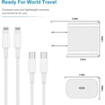 thumbnail image 5 of For Apple iPhone 14 13 12 11 Super Fast Lightining Charging cable with 20W Adapter USB C 3 FT Wall Charger Compatible with iPhone 14/14 Pro13/13Pro/12/12 Pro/11/11Pro 3 pack, 5 of 5