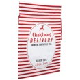thumbnail image 3 of Northlight Striped Christmas Delivery Tied Gift Sack - 27.25" - White and Red, 3 of 6