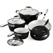 Tramontina Gourmet Ceramica Deluxe 8-Piece Cookware Set, Black