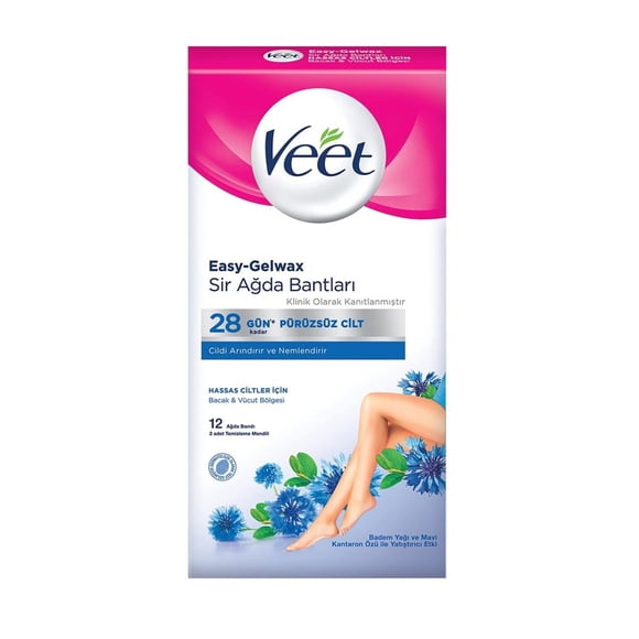 Veet Bandes Cirantes pour Peau Sensible, Lot de 12
