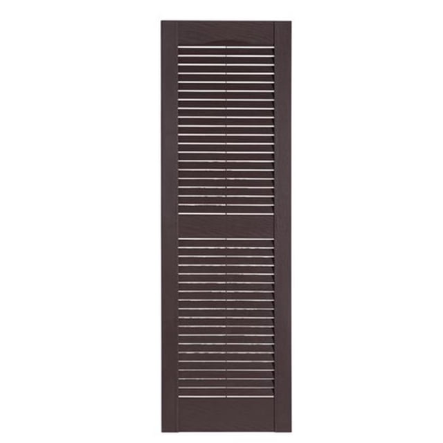 Perfect Persiennes IL501563025 Premier Persienne Extérieure Décorative, Brun Terre de Sienne - 15 x 63 Po