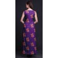 thumbnail image 4 of Bimba Floral Printed Front Slit Sleeveless Summer Spring Long Women BeachDress-Small, 4 of 5