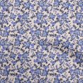thumbnail image 1 of oneOone Velvet Medium Blue Fabric Floral Retro Craft Projects Decor Fabric Printed By The Yard 58 Inch Wide, 1 of 5