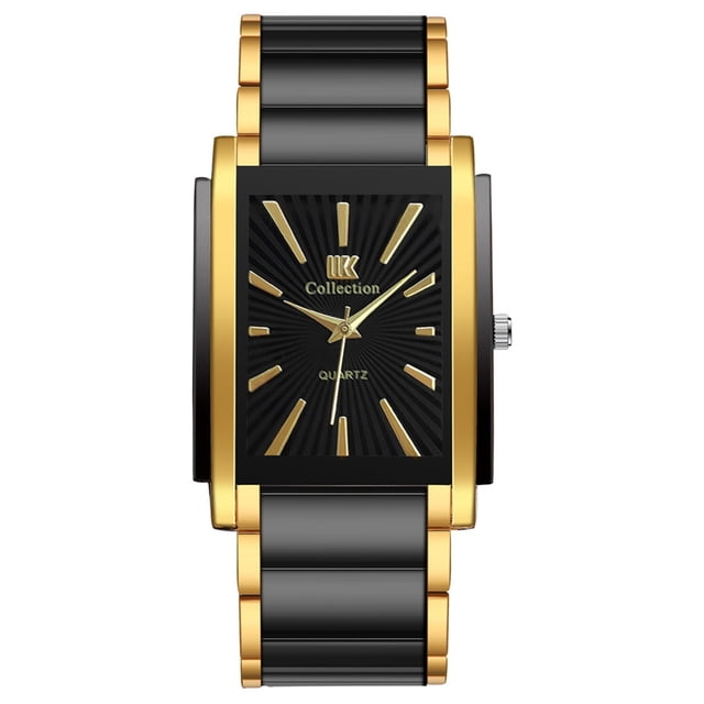 Montre Homme Mode Horloge Acier Inoxydable Décontractée Habillée Poignet Cristal Bijoux