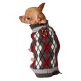 thumbnail image 1 of Holiday Time Rhubarb Argyle Dog Sweater, 1 of 3