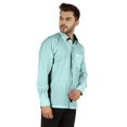 thumbnail image 3 of Bestman Solid Formal Shirt For Mens Button Down Shirt Front Patch Pocket Office Wear, 3 of 7