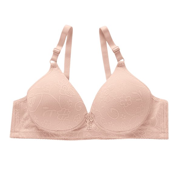 ManxiVoo Wireless Traditional Bras for Women Lightweight Comfort Minimalist Design Natural Shape Everyday Wear L Size Light Yellow