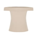 thumbnail image 4 of Yuyuzo Going out Tops for Women off Shoulder Tops Short Sleeve Crop Top Solid Color Stretchy Slim Fitted Basic Tees, 4 of 7