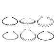 thumbnail image 3 of Man Hair Hoop, 6 Styles Non Slip Metal Portable Practical 6Pcs Hair Band  For Skincare For Gym, 3 of 7