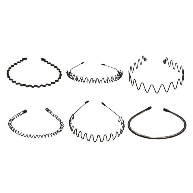 Hair Band, Practical Black Hair Hoop Set 6Pcs Lightweight for Skincare for Jogging