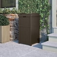 thumbnail image 2 of Suncast Outdoor Trash Hideaway – Resin Patio & Deck Bin – Java, 2 of 4
