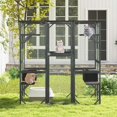 thumbnail image 2 of Costway Grande Maisonnette pour Chat en Bois 71 Pouces Intérieur Extérieur Étanche Catio Enclos pour Chaton, 2 of 10