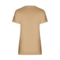 thumbnail image 4 of Timegard Womens Summer Tops Short Sleeve V-Neck Solid Color Comfy Basic Tee Casual Loose Shirts Tops Blouse, 4 of 6
