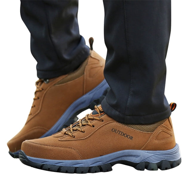 Dakaela Chaussures de Randonnée Basses pour Homme Imperméables Antidérapantes Espadrilles de Course pour Sentier Camping Brun 12.5