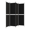 thumbnail image 3 of vidaXL 4-Panel Room Divider Black 200x200 cm Fabric, 3 of 5