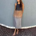 thumbnail image 5 of WTXUE Robe Longue Sans Manches en Coton et Lin avec Fente, Dégradé Teinture sur Nœuds, Coupe Décontractée, Robes (Femmes) Taille 16, 5 of 5