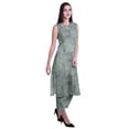 thumbnail image 3 of Moomaya Printed Womens Sleeveless Peter Pan Collar Kurta Pant Set,2 Piece Ethnic Set, 3 of 6