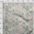 thumbnail image 3 of oneOone Rayon Dusty Teal Green Fabric Asian Japanese Pattern Sewing Craft Projects Fabric Prints By Yard 56 Inch Wide, 3 of 4