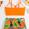 thumbnail image 4 of Kid Girl Swimsuit 2 Piece Summer Tankini Swimsuits Striped Ruffle Bathing Suit for Teens 9-10 Years, 4 of 7