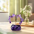 thumbnail image 3 of EGNMCR Room Decor, Home Decor Natural Colorful Crystal Stone Crushed Stone Wealth Tree Handwoven Amethyst Base Money Tree Home Decoration Crystal Money Treese, 3 of 6